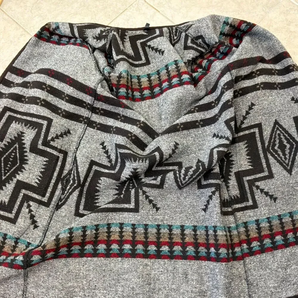 Southwestern Aztec Duster Cardigan Women's Long Open Front Boho Western One Size